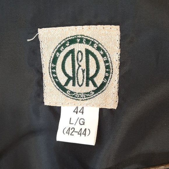 Men’s‎ vest Suede/Leather navy blue snap front size large 42-44 READ - Picture 7 of 11